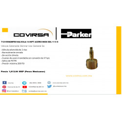 71215SN2MF00 VALVULA 1/4 NPT ACERO INOX GDL 11 0 0 PARKER
